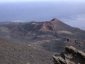 vulkanisch landschap op La Palma